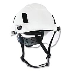 Jackson Safety 22150 Xs2-500 Series Type 2+ Safety Helmet, 6-Point Suspension, Non-Vented With Flip-Up Visor, White