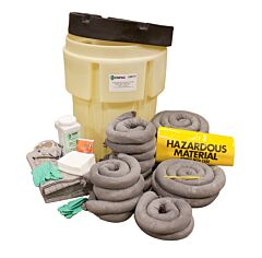 Enpac 1460-Ye 65 Gallon Poly Spillpack Spill Kit, Universal, Yellow With Black Slip-Top Lid, 100 Gallon Capacity