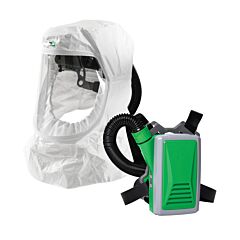 Rpb 17-0037 T200 Respirator, Includes: 17-200-32 T200 Air Duct/Head Harness Assembly With 17-732 Tychem 2000 Shoulder Length Face Seal Hood, 04-841 Backpack Breathing Tube, 03-603 Hx5 Papr Backpack Assembly - Niosh