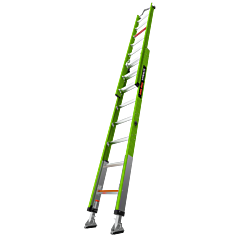 Little Giant Ladders 17916-246V Hyperlite, 16 Ft. H, Ansi Type Iaa, 375 Lb Rated, Fiberglass, Extension Ladder With V-Bar And Ratchet Levelers