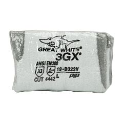 Pip 19-D322V/S Great White 3Gx Dyneema Diamond, 13G White Shell, Gray Pu Grip, Vend Pack, Pack Of 12 Pairs