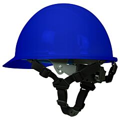 Erb 19786 Americana Hard Hat With Accessory Slots, 4-Point Mega Ratchet And 4 Chin Strap Attachment Points, Blue