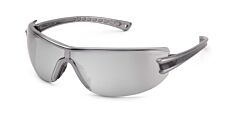 Gateway Safety 19Gy8M Luminary Safety Glasses, Silver Temples, Gray Inset, Silver Mirror Lens