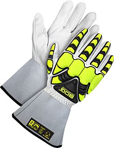 Bob Dale Gloves 20-1-1885-L Goatskin Cut Resistant 5" Gauntlet With Backhand Protection, Size Large