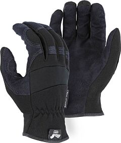 Majestic 2136Bk Mechanic Gloves Synthetic Palm/Knit Bk Slip-On