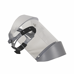 Oberon 2124R Face Shield With Ratcheting Headgear, Polycarbonate, Window: Clear, With Lower Crown