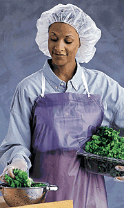 Ansell 56-009 Pvc Apron, 6 Mil, 3-Pc 28 In Ties, 33 In X 44 In, Blue