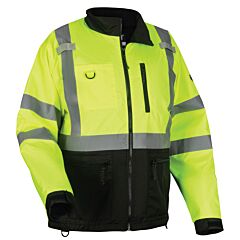 Ergodyne 23423 Glowear 8351 Hi-Vis Windbreaker Water-Resistant Jacket, Lime With Black Bottom, Class 3, Size Medium
