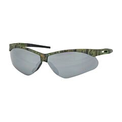 Pip 250-An-10128 Anser Semi-Rimless Safety Glasses With Camouflage Frame, Silver Mirror Lens And Anti-Scratch Coating