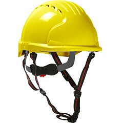Jsp 280-Ev6151V-Ch-20 Jsp Evo6151 Ascend Climbing Helmet, 6-Pt Textile Suspension, Wheel Ratchet, Yellow, Size One Size