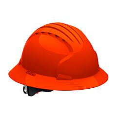 Pip 280-Ev6161-Or Evolution Deluxe 6161 Full Brim Hard Hat With Hdpe Shell, 6-Point Polyester Suspension And Wheel Ratchet Adjustment, Hi-Viz Orange