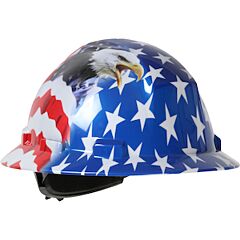 Dynamic 280-Hp641R-Usa Kilimanjaro, Usa Flag, Full Brim, Ratchet, Type I, Class E, Non-Vented, Navy, Size One Size