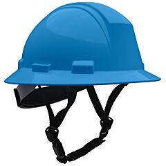 Dynamic 280-Hp642R-Ch-07 Type Ii Full Brim Safety Helmet, 4-Point Suspension, Ratchet Adjustment And 4-Point Chinstrap, Sky Blue
