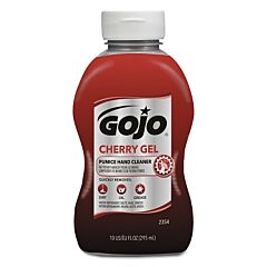 Gojo 2354-08 Cherry Gel Pumice Hand Cleaner, Cherry, Squeeze Bottle, 10 Oz