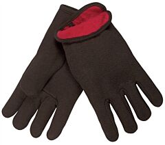 Mcr Safety 7900 Gloves, Brown Fleece Red Lined Slip-On Style Men'S