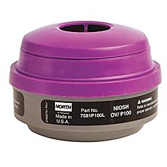 Honeywell - North Safety 7581P100L Organic Vapor Cartridges With A P100 Particulate Filter, 1 Pair