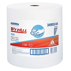 Kimberly Clark 34955 Wypall X60 Cloths, Jumbo Roll, 12.5" X 13.4", White, 1/Roll