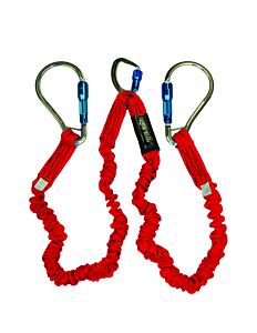 Elk River 35716 Flex-Nopac Ea Lanyard/1-1/2" X 6', Twin Leg, Al Captive Eye Carabiner/Lg Al Carabiner