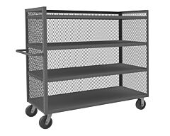 Durham 3St-Ex3072-4-95 3 Sided Mesh Truck, 4 Shelves