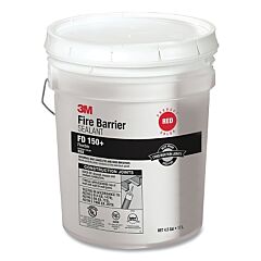 3M 051115-18813 Fire Barrier Sealant, Fd 150+, 4.5 Gal, Pail, Red