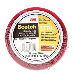 3M 051115-68775 Security Message Box Sealing Tape, 3779, 48 Mm W X 100 M L, Clear