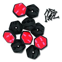 Klein Tools 450-410 Self Adhesive Cable Mounting Clips, 3 Slots