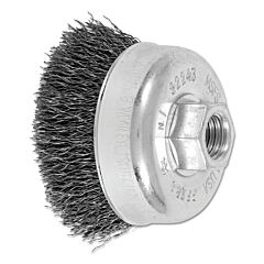 Pferd 82243 Mini Crimped Cup Brush, 2-3/4 In Diameter, 5/8 In -11 Arbor, 0.014 In Steel Wire