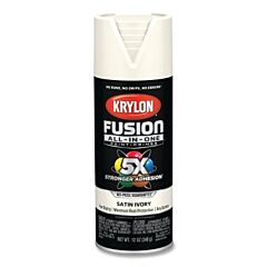 Krylon K02739007 Fusion All-In-One? Paints + Primers, 12 Oz, Aerosol Can, Satin Ivory
