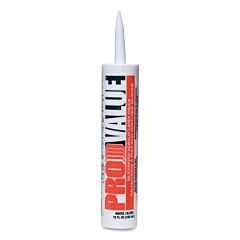 White Lightning Wl0009650 Pro Value Siliconized Acrylic Latex Caulk, 10 Oz, Cartridge, White
