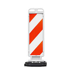 Plasticade 4336-W-Hip-Rb28Pk Crosscade 36 Vertical Panel & Base, White And Black, High Intensity Prismatic