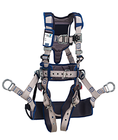 3M Dbi-Sala 1112587 Aluminum Back, Front, Side, And Shoulder D-Rings, Tongue Buckle Leg Straps, Waist Pad And Belt, Removable Seat Sling With Positioning D-Rings (Size Large)