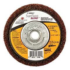 Carborundum 66261023942 Surface Blend Non-Woven Depressed Center Wheels, 4 1/2 X 5/8 In, Medium