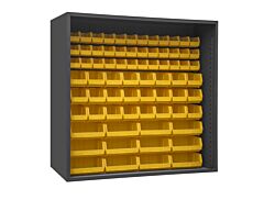 Durham 5023-72-95 Enclosed Shelving, 72 Yellow Bins