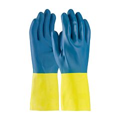 Assurance? 52-3671/M Unsupported Neoprene/Latex Gloves, Flock Lined With Honeycomb Grip, 28 Mil, Blue, Size Medium