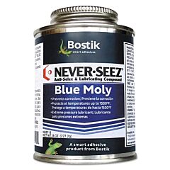 Never-Seez 30850491 Blue Moly Compound, 8 Oz Brush Top Can