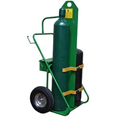 Saf-T-Cart 552-16Fw 400 Series Cart, Holds 2 Cylinders, 9-1/2 In To 12-1/2 Dia, 16 In Pneumatic Wheels