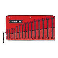 Proto? 1200F-Mbasd 15 Piece Protoblack Torqueplus Combination Wrench Sets, 12 Points, Metric