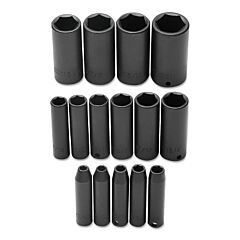 Proto? 72116 Torqueplus 15 Pc Deep Impact Socket Set, 3/8 In, 6 Point