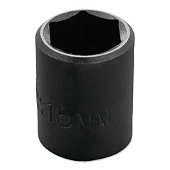 Proto? 7215M Torqueplus Metric Impact Sockets 3/8 In, 3/8 In Drive, 15 Mm, 6 Points