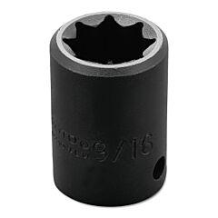 Proto? 7418S Torqueplus Impact Sockets, 1/2 In Drive, 9/16 In Opening, 8 Points