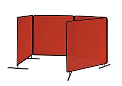 Tillman 623-4868 Arcshield Portable Welding Screen, 6 Ft X 8 Ft, 40 Mil Vinyl/Tubular Steel Fr, Orange Transparent/Blk Fr, 4 Panels