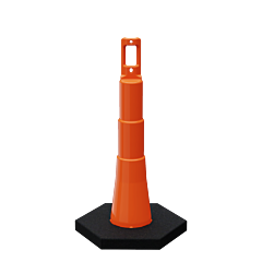 Plasticade 628-O-Rb16 Navicade 28" Channelizer Cone With Base, Orange