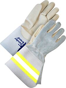 Bob Dale Gloves 63-1-1268 Grain Cowhide Utility Gloves Gauntlet Split Back