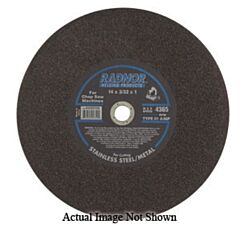Radnor 64000751 12" X 332" X 1" A36P Aluminum Oxide Reinforced Type 1 Cut Off Wheel For Use With Chop Saw On Metal