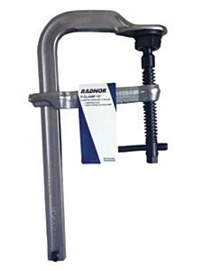 Radnor 64002088 10" Metal Heavy Duty Floor Clamp With Tempered Rail And Drop-Forged Sliding Arm