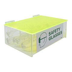 Radnor 64051400 Clear 3" X 9" X 6" Acrylic Hinged Cover Safety Glass Dispenser
