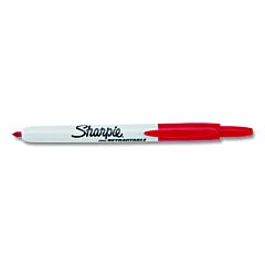 Sharpie 32702 Retractable Permanent Marker, Red, Fine, Bullet Tip