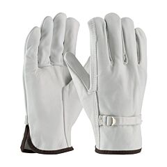 Pip 68-153/M Top Grain Cowhide Drivers, Reg Grade, Straight Thumb, Pull Strap, Pack Of 12 Pairs