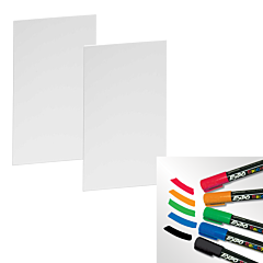 Plasticade 8500 Marker Board Kit For Plasticade Sign Stands, White