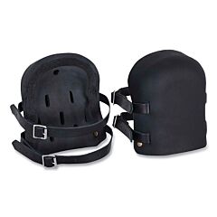 Sellstrom S96350 Kneepro Roofers Knee Pad, Strap Closure Buckle, Black